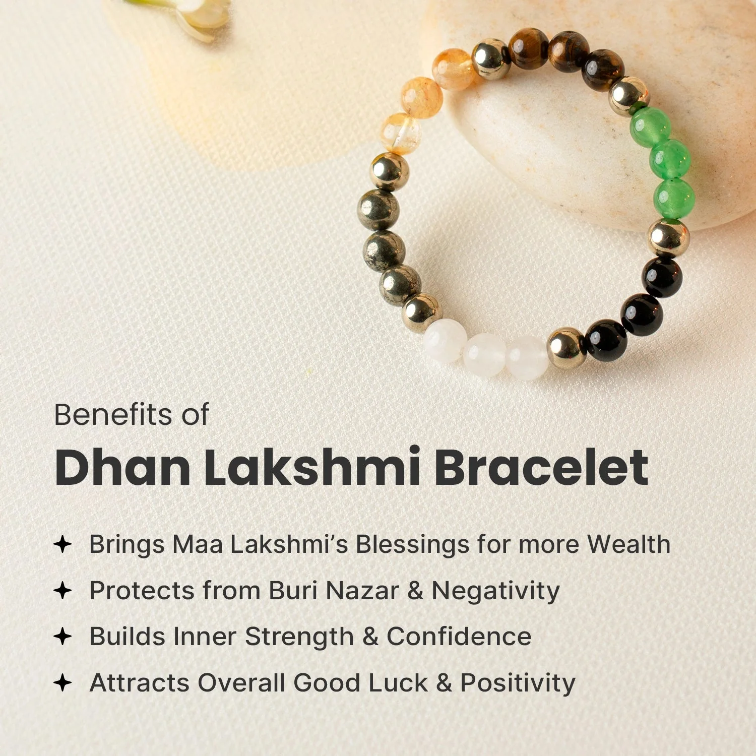 Dhan Lakshmi Bracelet with Free Raw Selenite Plate - Image 5